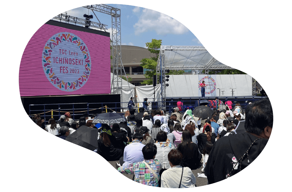 「TGCteen ICHINOSEKI FES 2023」野外ブース・ステージ運営 会場：一関市総合体育館 ユードーム